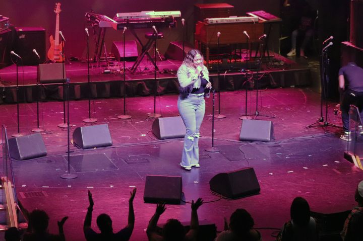 Bria McDaniel had the audience on their feet at The Gospel Explosion Stage presented by Denny's at The Tom Joyner Foundation Fantastic Voyage 20 in 2021